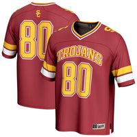 #80 USC Trojans Lightweight Collegiate Football Fashion Jersey - Cardinal