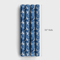 Winter Seagull Snowflake Gift Wrap, Coastal Christmas Wrapping Paper, Watercolor Nautical Wrapping Paper, Beach Holiday Xmas Wrapping Paper
