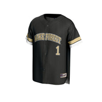 #1 Wake Forest Demon Deacons Lightweight Collegiate Baseball Fashion Jersey - Black