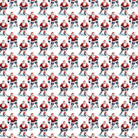 Ice Hockey Gift Wrap, Santa Hockey Christmas Wrapping Paper, Sporty Skating Santa Present Paper, Winter Sports Holiday Wrap, Fan Gift Wrap