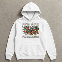 Santa Duck Hunting Hoodie, Flying South for Christmas Hoodie, Humorous Hunter Xmas Pullover Hoodie, Winter Outdoor Sweatshirt, Hunter Present