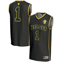 #1 NDSU Bison Lightweight Basketball Jersey - Black