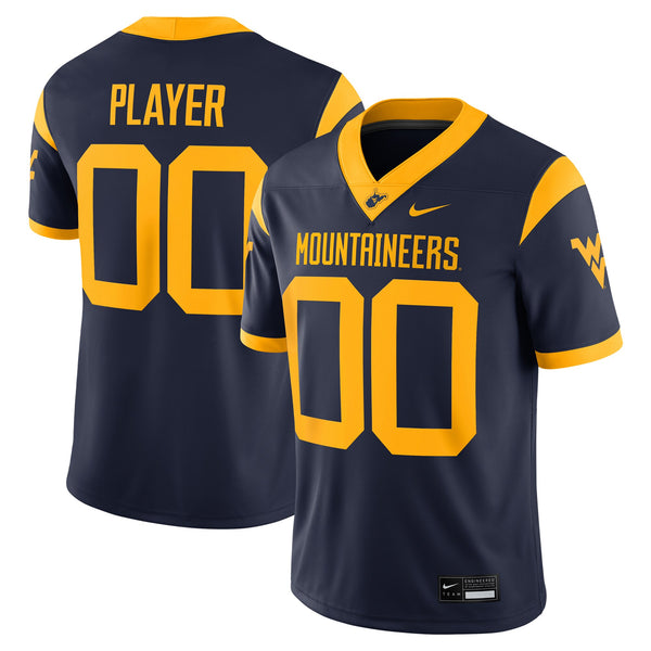 West Virginia Mountaineers NIL Pick-A-Player Football Game Jersey - Navy
