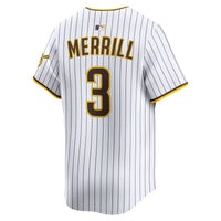 San Diego Padres Jackson Merrill White Home Limited Player Jersey