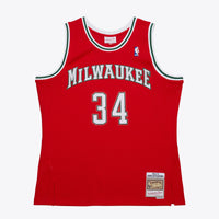 Milwaukee Bucks Giannis Antetokounmpo 2014 Dark Alternate Authentic Jersey - Red
