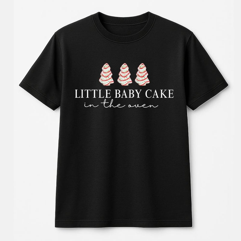 Christmas Pregnancy Reveal Shirt, Baby Cake in the Oven T-Shirt, Humorous Expecting Mom Tee, Baby Announcement Graphic Shirt, Holiday Present