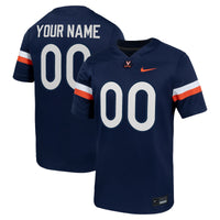 Virginia Cavaliers Custom Football Game Jersey - Navy