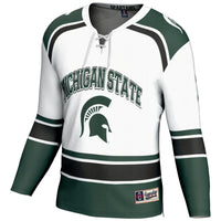 #1 Michigan State Spartans Hockey Jersey - White