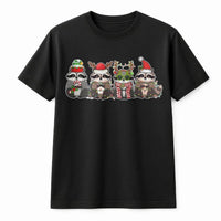 Adorable Holiday Animal Shirt, Christmas Raccoon Shirt, Festive Woodland Raccoon Graphic Shirt, Winter Wildlife Tee, Xmas Present for Animal Lover