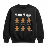 Humorous Nurse Christmas Crewneck, Gingerbread Pain Scale Sweatshirt, Medical Holiday Sweatshirt, RN Nursing Student Winter Pullover