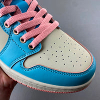 Low Top Sneakers, Pink Gray Colorway, Lace Up Design, Casual Gift for Sneaker Fans