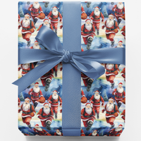 Sports Christmas Wrapping Paper, Basketball Santa Gift Wrap, Holiday Basketball Gift Wrap Roll, Xmas Present Wrapping Paper