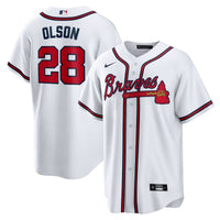 Atlanta Braves Matt Olson White Home Replica Player Jersey