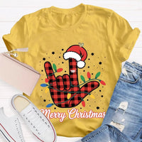 Festive Holiday Lights Shirt, Christmas Santa Hats and Lights T-Shirt, Adorable Xmas Graphic Tee, Comfy Winter Holiday Shirt, Christmas Present Tee