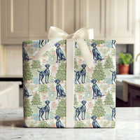 Watercolor Dog Gift Wrap, Black Labrador Christmas Wrapping Paper, Adorable Lab Holiday Wrapping Paper, Dog Lover Christmas Wrapping Paper Roll