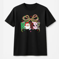 Santa Coquette Bow Medical Tee, Christmas Nurse T-Shirt, Adorable Holiday Nurse Shirt, Festive Healthcare Worker T-Shirt, Nurse Present for Her