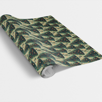 Festive Tree Gift Wrap, Layered Pine Christmas Wrapping Paper, Green Evergreen Tree Wrapping Paper, Holiday Gift Wrap, Xmas Wrapping Paper
