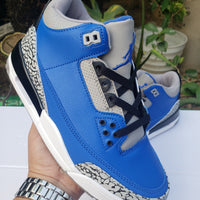 Low Top Sneakers, Blue Black Colorway, Lace Up Design, Casual Gift for Sneaker Fans