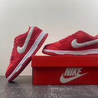 Low Top Sneakers, White Red Colorway, Valentine Design, Lace Up Design, Casual Gift for Sneaker Fans