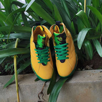 Sneakers, Yellow Green Colorway, Lace Up Design, Casual Gift for Sneaker Fans