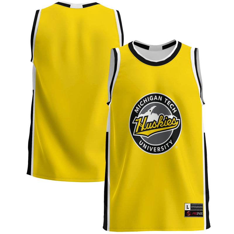 Michigan Tech Huskies Lightweight Basketball Jersey - Gold