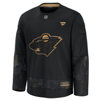 Minnesota Wild Black 2024 Military Appreciation Practice Jersey