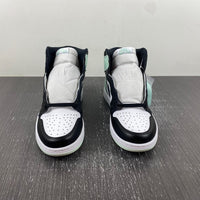 Retro High Top Sneakers, Mint Green Black Colorway, Lace Up Design, Casual Gift for Sneaker Fans