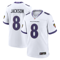 Baltimore Ravens Lamar Jackson White Game Jersey