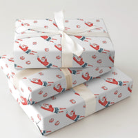 Athletic Sports Santa Gift Wrap, Volleyball Santa Wrapping Paper, Humorous Volleyball Player Present Wrap, Christmas Volleyball Holiday Paper