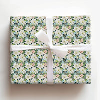 Floral Christmas Gift Wrap, Watercolor Poinsettia Wrapping Paper, Botanical Holiday Wrapping Paper, Elegant Winter Present Gift Wrap
