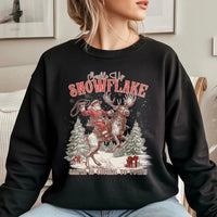 Western Christmas Graphic Crewneck, Cowboy Santa Reindeer Sweatshirt, Retro Country Holiday Sweater, Rodeo Xmas Pullover Present for Men