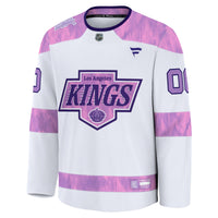 Los Angeles Kings White 2024 Hockey Fights Cancer Custom Practice Jersey