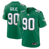 Philadelphia Eagles Mike Golic Kelly Green Retired Player Alternate Game Jersey