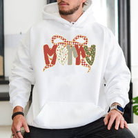 Aesthetic Holiday Bow Pullover, Coquette Bow Merry Christmas Hoodie, Adorable Girly Christmas Sweatshirt, Festive Winter Coquette Present