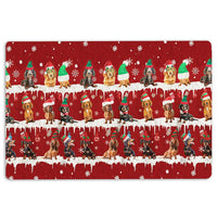 Dachshund Welcome Mat, Dachshund Christmas Doormat, Snowflake Dachshund Floor Mat, Weiner Dog Holiday Entrance Rug, Dog Lover Winter Present