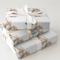 Woodland Animal Holiday Gift Wrap, Squirrel Christmas Wrapping Paper, Adorable Squirrel Wrapping Paper Roll, Festive Winter Wrapping Paper
