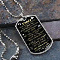 First Time Dad Announcement Dog Tag Pendant, Daddy to Be Dog Tag Necklace, Surgical Steel Dad Keepsake Necklace, Christmas Present for Father