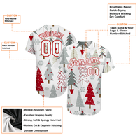 Personalized Xmas Holiday Jersey, Custom Christmas Tree Baseball Jersey, Holiday Baseball Shirt, Festive Team Jersey, Winter Fan Present