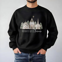 Christian Christmas Church Crewneck, The Greatest Present Is Jesus Sweatshirt, Religious Holiday Faith Sweater, Bible Scripture Pullover
