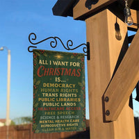 Social Justice Yard Flag, Progressive Christmas Garden Flag, Holiday Lawn Flag Decor, Inclusive Winter Outdoor Banner, Activist Holiday Present