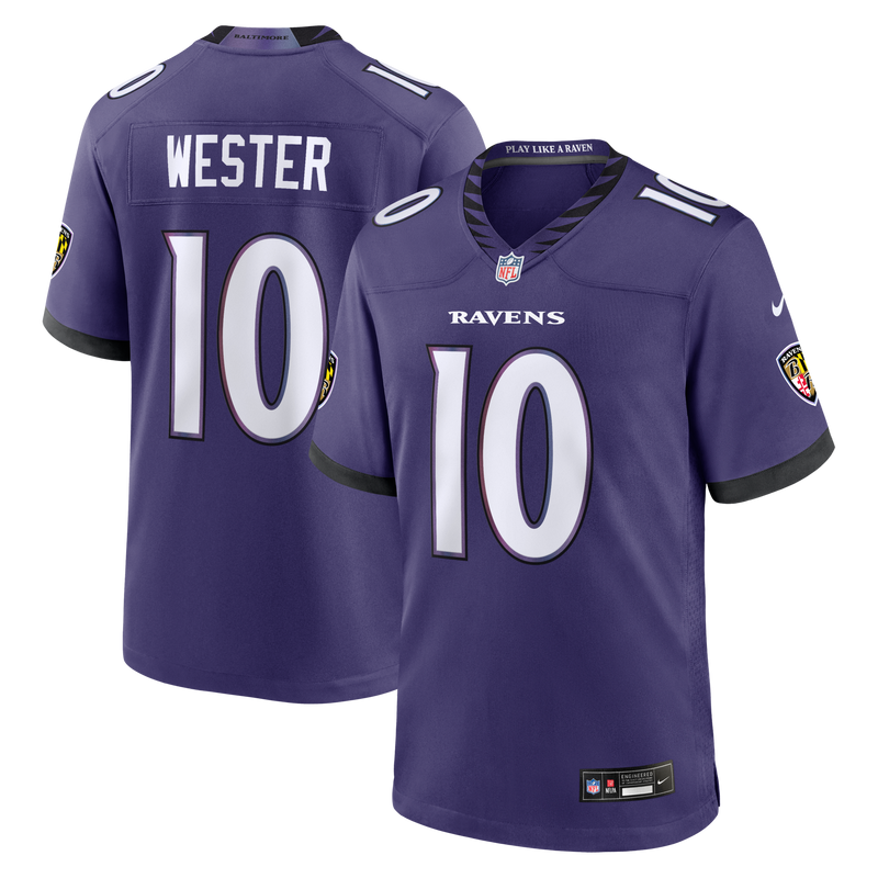 Baltimore Ravens LaJohntay Wester Purple Team Game Jersey