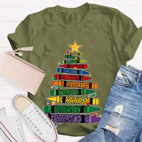 Art Teacher T-Shirt, Colored Pencils Leopard Christmas Tree Shirt, Holiday Graphic Tee, Festive Art Teacher Shirt, Christmas Present for Her