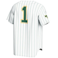 #1 William & Mary Tribe Lightweight Baseball Fashion Jersey - White