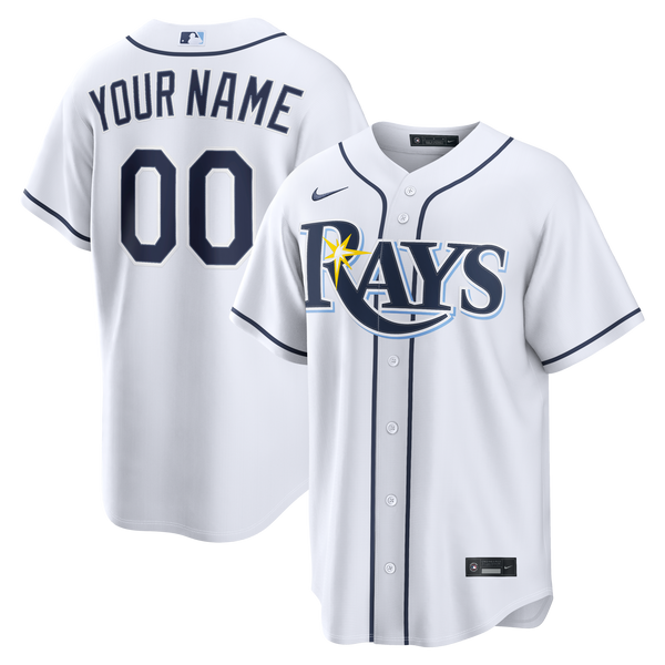 Tampa Bay Rays White Home Replica Custom Jersey