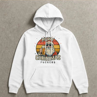 Humorous Santa Sweatshirt, Beer Drinking Santa Hoodie, Retro Santa Graphic Pullover, Sarcastic Christmas Santa Hoodie, Adult Xmas Holiday Present