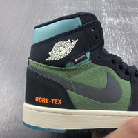 High Top Sneakers, Black Green Colorway, Lace Up Design, Casual Gift for Sneaker Fans