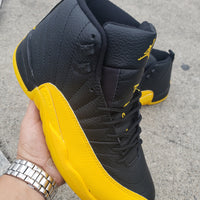 Sneakers, Black Yellow Colorway, Lace Up Design, Casual Gift for Sneaker Fans