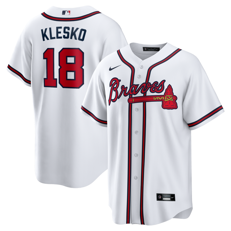 Atlanta Braves Ryan Klesko White Home Retired Player Replica Jersey