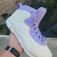 High Top Sneakers, White Purple Colorway, Lace Up Design, Casual Gift for Sneaker Fans