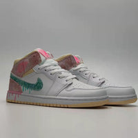 Sneakers, White Pastel Colorway, Lace Up Design, Casual Gift for Sneaker Fans